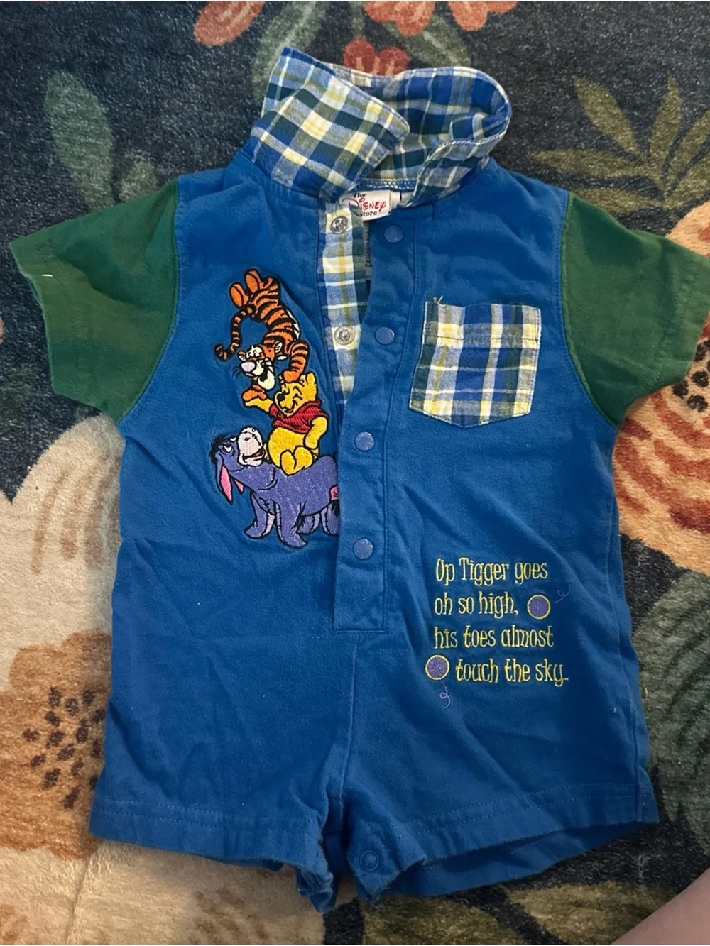Vintage Disney Tigger Romper Baby Boy 90s Y2K Winnie the Pooh